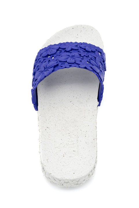 elegant blue women's summer slides