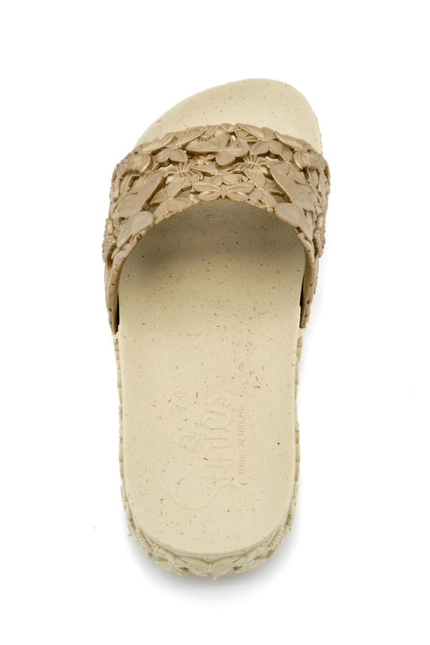 Light gold women slides