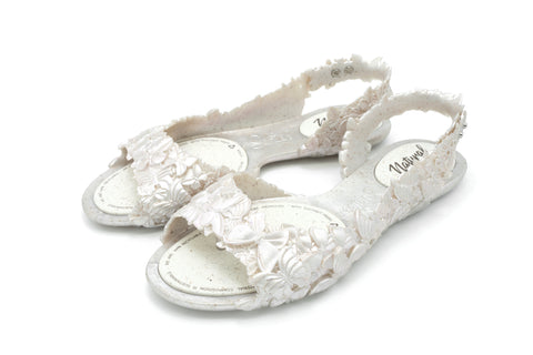 Butterfly Glossy Pearl Slip on Beach Sandals