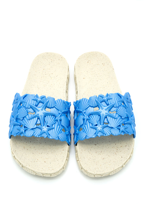 Pair of Blue Slides Womens Footwear