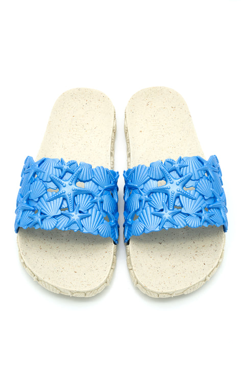 Pair of Blue Slides Womens Footwear