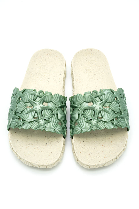 Pair of Green Women Slides