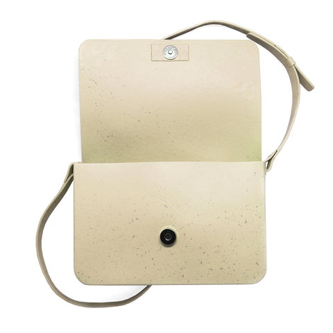 Women's Beige Crossbody Bag Inside