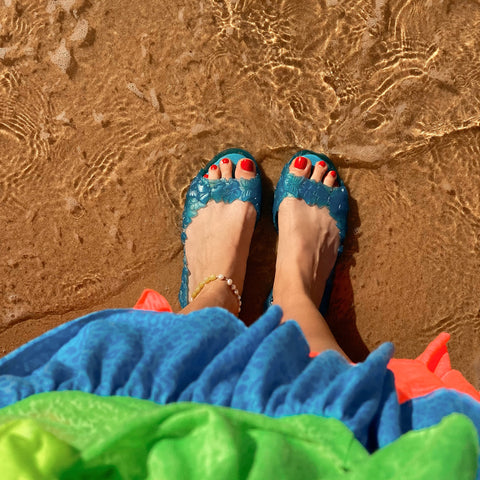 Women’s Neon Blue Sandals