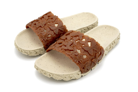 Sunies Butterfly Caramel Women's Summer Slides