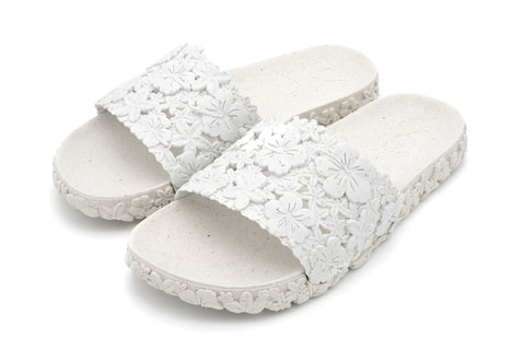 Sunies Hawaii White Slides Women Footwear