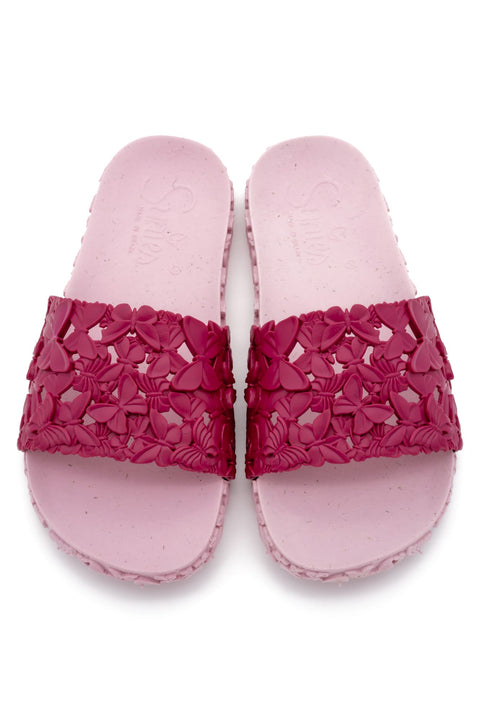 classy pink summer slides