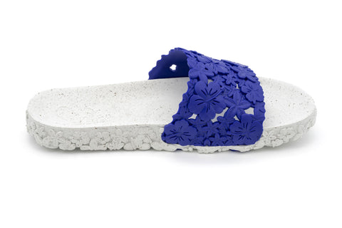comfortable blue slides for women