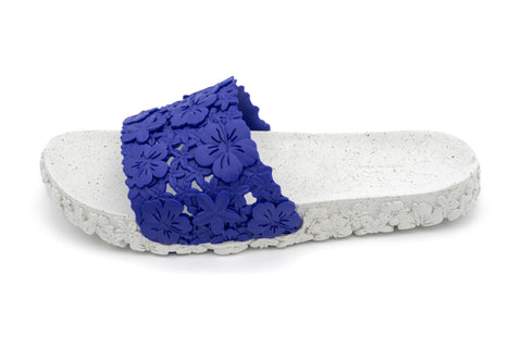 Blue women's slides