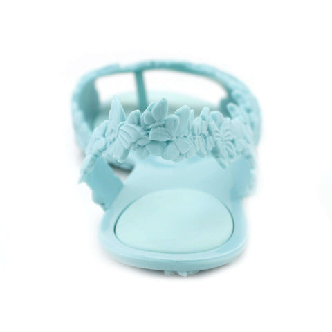 ladies green flat sandas