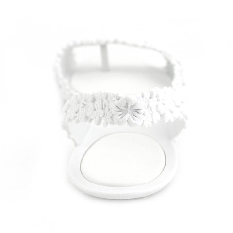 elegant white flat sandals for women