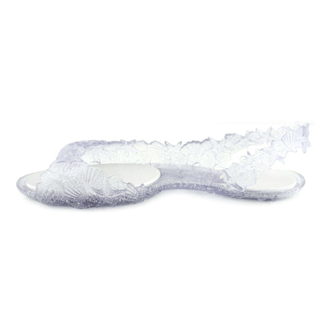 glitter silver sandals for women