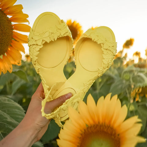 Yellow Flat Sandals for Women