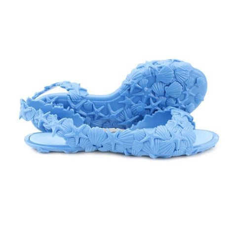 women's blue sandals for summer