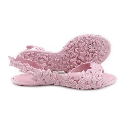 fancy pink summer sandals