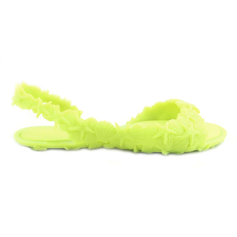 women's neon yellow sandals